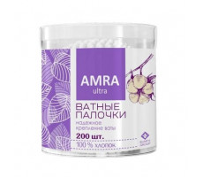 АМРА ВАТНЫЕ ПАЛОЧКИ №200 БАНКА/ЦИЛИНДР [AMRA]