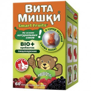 ВИТАМИШКИ БИО ПЛЮС ПРЕБИОТИК 2500МГ. №60 ПАСТИЛКИ ЖЕВ.