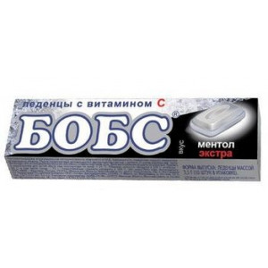 БОБС ЛЕДЕНЦЫ ОТ КАШЛА ЭКСТРА МЕНТОЛ 35Г.(№10)Х12