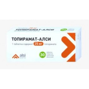 ТОПИРАМАТ-АЛСИ 25МГ. №30 ТАБ. П/П/О /АЛСИ/ ТОПИРАМАТ-АЛСИ 25МГ. №30 ТАБ. П/П/О /АЛСИ/