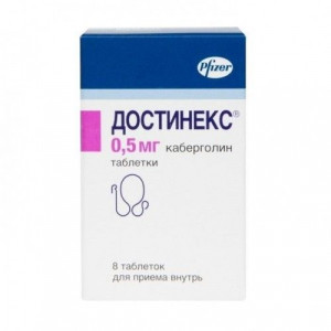 ДОСТИНЕКС 0,5МГ. №8 ТАБ. ДОСТИНЕКС 0,5МГ. №8 ТАБ.