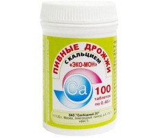ЭКО-МОН ПИВНЫЕ ДРОЖЖИ КАЛЬЦИЙ №100 ТАБ. /СВОБОДНЫЙ-20/