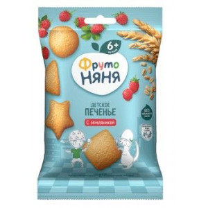 ФРУТОНЯНЯ ПЕЧЕНЬЕ 50Г. ПШЕНИЧНОЕ +ЗЕМЛЯНИКА 6+МЕС. ФРУТОНЯНЯ ПЕЧЕНЬЕ 50Г. ПШЕНИЧНОЕ +ЗЕМЛЯНИКА 6+МЕС.
