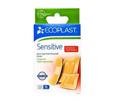 ЭКОПЛАСТ ПЛАСТЫРЬ СЕНСИТИВ МЕД. НЕТКАН. №16 [ECOPLAST]