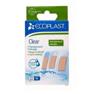 ЭКОПЛАСТ ПЛАСТЫРЬ КЛЕАР №16 [ECOPLAST]