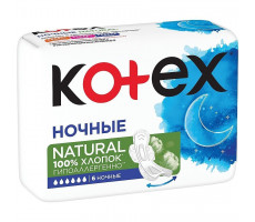 КОТЕКС ПРОКЛАДКИ НАТУРАЛ НОЧН. №6 КРЫЛЬЯ [KOTEX]