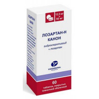 ЛОЗАРТАН-Н КАНОН 12,5МГ.+50МГ. №60 ТАБ. П/П/О БАНКА