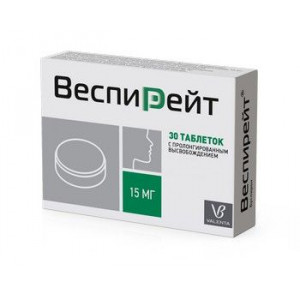 ВЕСПИРЕЙТ 15МГ. №30 ТАБ.ПРОЛОНГ.ВЫСВ. /ВАЛЕНТА/ ВЕСПИРЕЙТ 15МГ. №30 ТАБ.ПРОЛОНГ.ВЫСВ. /ВАЛЕНТА/