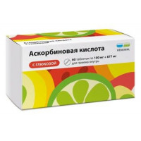 АСКОРБИНОВАЯ К-ТА 100МГ.+877МГ. ГЛЮКОЗА №60 ТАБ. /ОБНОВЛЕНИЕ/