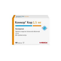 КОНКОР КОР 2,5МГ. №90 ТАБ. П/П/О /МЕРК/